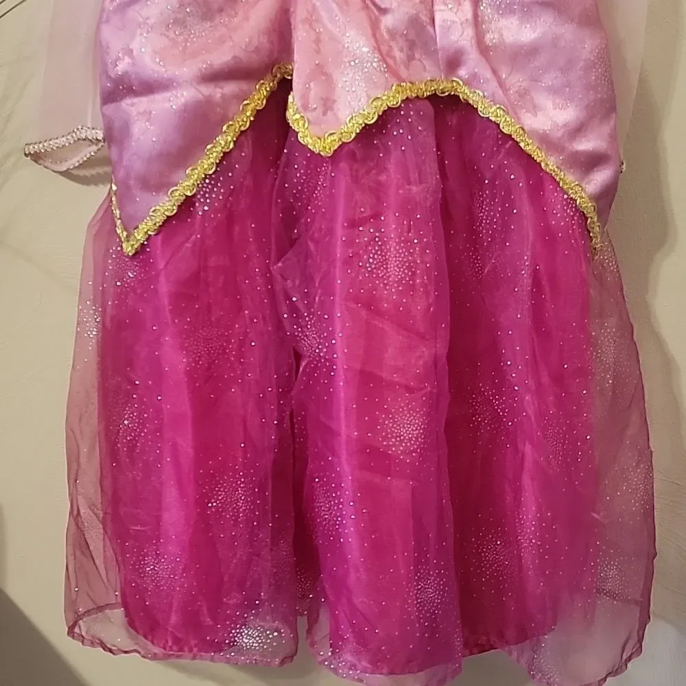 WALT DISNEY WORLD DISNEYLAND RESORT SLEEPING BEAUTY AURORA GOWN COSTUME, SIZE LG